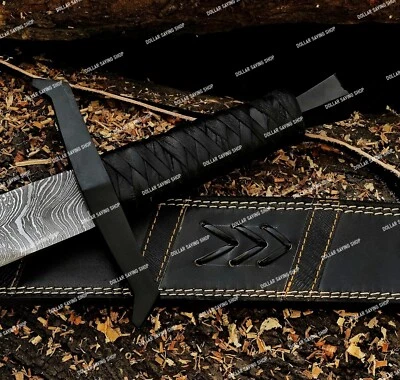 Espada personalizada feita à mão em aço Damasco King Arthur/Excalibur com bainha de couro - Imagem 1 de 4