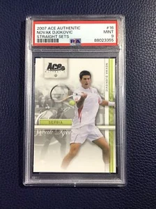 NOVACK DJOKOVICK 2007 ACE AUTHENTIC STRAIGHT SETS # 16 SERBIA PSA MINT 9 * GOAT - Picture 1 of 2