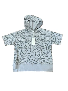 Neu mit Etikett Rylee + Cru kurzärmeliger Hoodie in Schiefermarmor Größe 4-5y - Bild 1 von 4