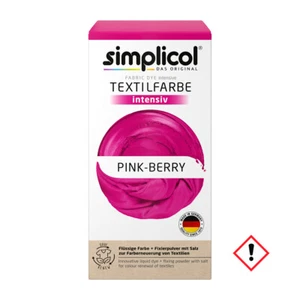 Simplicol Textilfarbe Intensif Rose Berry Ensemble Couleur Et Fixateur - Photo 1/1