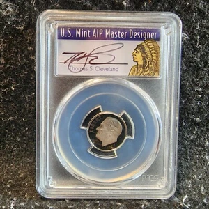 2019-S PCGS PR70DCAM 10C First Strike Thomas Cleveland Signed - Picture 1 of 2
