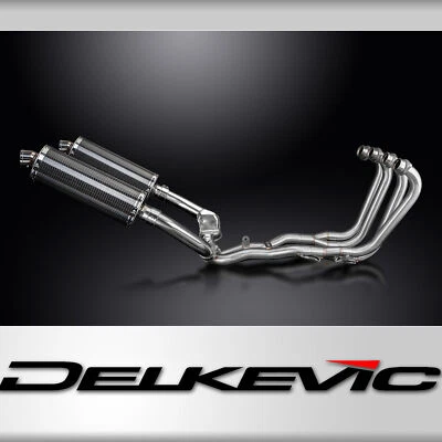 Honda CBR1000F FH-FX Hurricane 1987-99 Full Exhaust 4-2 14" Oval Carbon Muffler — 第 1/4 张图片