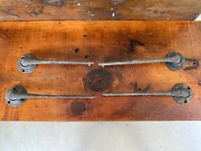 Lot of 4 Antique/Primitive  Iron Shutter Hook Holdback Arms with Screws #1321