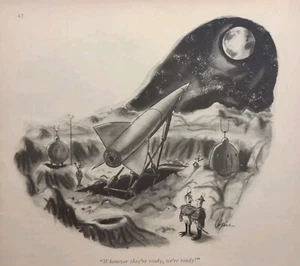 New Yorker Magazine Cartoon Martians Prep for Earth Attack Vintage Cartoon 1980 - Picture 1 of 4