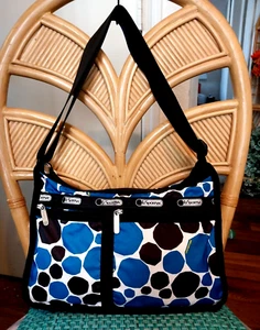 LeSportsac Large Polka Dot 2 Compartment Expandable Deluxe Everyday Bag - Picture 1 of 8
