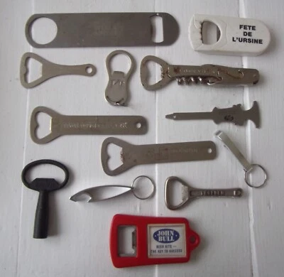 BOTTLE OPENERS JOB LOT (13) STELLA,MUTZIG,KRONENBOURG, JOHN BULL etc. - Image 1 of 4