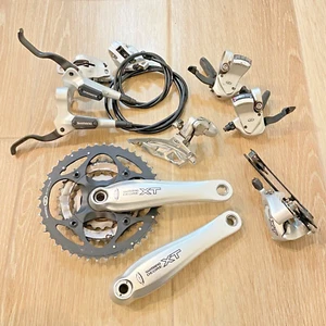 Vintage Shimano Deore XT M750 M760 Groupset 3x9spd FC SL BL BR FD RD Disc Brakes - Picture 1 of 16