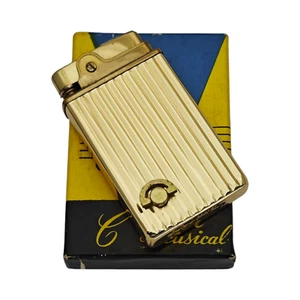 VINTAGE - PETROL AND WICK - MUSICAL - POCKET CIGARETTE LIGHTER - COLLECTIBLE - - Picture 1 of 7