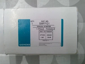 Siemens SMFFG1 1 Pole 1HP 277VAC Manual Starter -Missing Screws *Free Shipping* - Picture 1 of 4