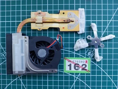 Toshiba Tecra A10 CPU Fan Cooling & Heatsink + screws  GDM610000392 UDQFC65E5DT0 - Image 1 of 4
