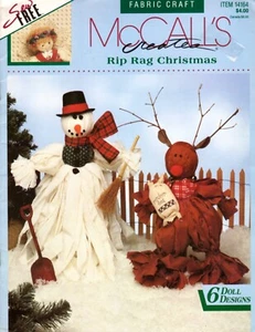 McCalls Crea Rip Rag Navidad: 6 Diseños de Muñecas Folleto 14164 - Imagen 1 de 2