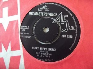 SWINGING BLUE JEANS "HIPPY HIPPY SHAKE " EX ORIGINAL UK 1963 HMV RECS. 7" SINGLE - Bild 1 von 2