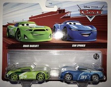 DISNEY PIXAR CARS CHASE RACELOTT & CAM SPINNER 2 PACK NEW Same Day Shipping USPS