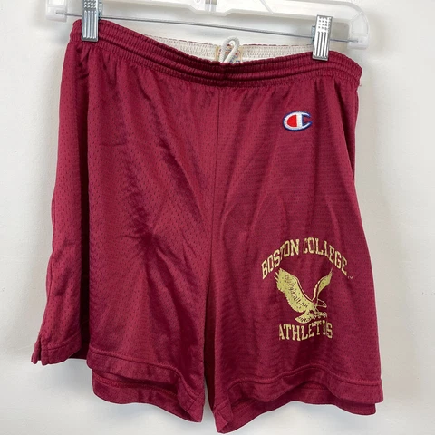 Champion Boston College Eagles Athletics Gym Mesh Shorts Vtg 80s NCAA College M Cover