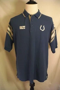 Indianapolis Baltimore Colts Herren Large L Fußball Kurzarm Blau Poloshirt - Bild 1 von 7