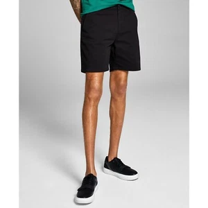 Pantalones cortos chinos elásticos negros talla 30 B4HP And Now This para hombre - Imagen 1 de 2