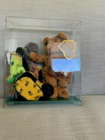 Muhammad Ali Salvinos Bammers Bear Butterfly Bee 1999 Boxing Bean Bag Tags Cover