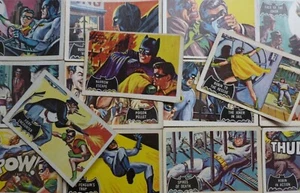 BATMAN PINK BACK, NO PANEL A&BC GUM CARDS 1966 X55 see menu - Picture 1 of 99