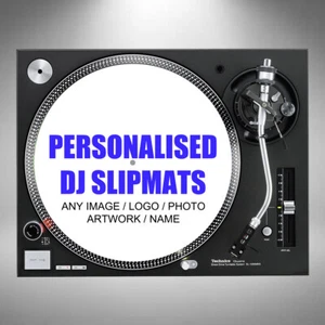 1 Personalised 12" Custom DJ Slipmat Turntable Technics Vinyl Record - Picture 1 of 12