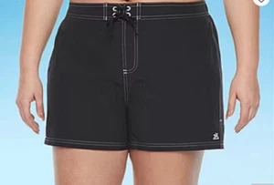 ZeroXposur Women's UPF30 Swim Board Shorts Black Liquorice Size XXL NWT - Picture 1 of 3