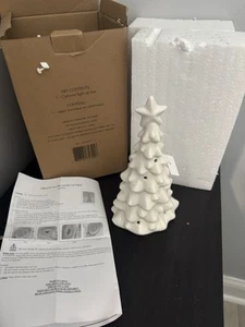 Ceramic light up tree Frosty white - Picture 1 of 2