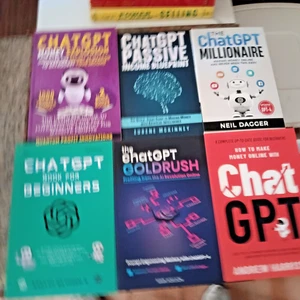 GET RICH WITH CHAT GPT MAKE MONEY MILLIONS LOT OF SIX AI BOOKS FREE SHIPPING - Picture 1 of 14