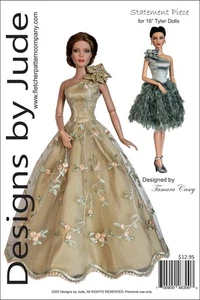 Statement Piece, Doll Clothes Sewing Pattern for 16" Tyler Wentworth Doll Tonner - Picture 1 of 10
