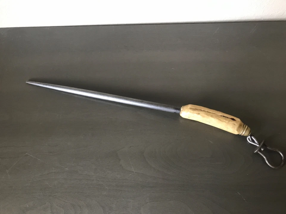  Antique I. Wilson Sheffield England Knife Steel Hone Rod W/ Antler Handle - Image 1 of 4