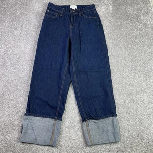 Kate Spade X Target Jeans Damen 0 Blau Wide Leg Mid-Rise Dark Wash Bündchen - Bild 1 von 11