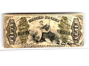 50 CENT "JUSTICE" (FR-1347) "RED REVERSE" (JUSTICE) 1800'S (FR-1347) RED REVERSE! - Bild 1 von 2