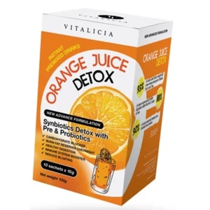 10 Sachets Detox Orange Juice Slimming, Fat Burner, Digestion, Cleanse Free Ship - Picture 1 of 7