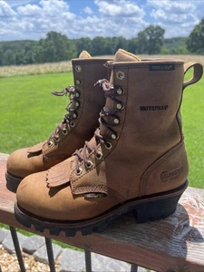 Stivali Chippewa Roper nappa isolati logger impermeabili 8,5 donna punta acciaio - Foto 1 di 11