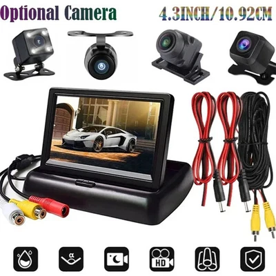 Bileeko Car Rear View Camera with Monitor for Vehicle parking HD Reversing 4.3" - Image 1 of 4