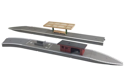 HORNBY R590, R495 R464, OO GAUGE, STATION HALT, CANOPY & PLATFORM SECTIONS - Image 1 of 4