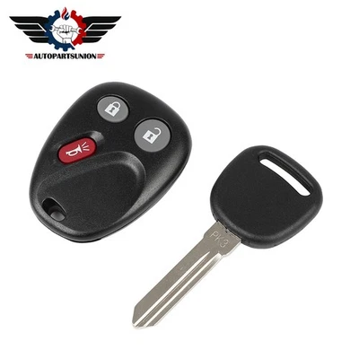 Remote Car Fob + Key Fits Buick Rainier Chevy Trailblazer GMC Envoy MYT3X6898B - Image 1 of 4