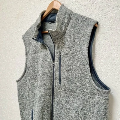 Beverly Hills Polo Club Ropa de Hombre Chaleco Cremallera Completa Sin Mangas Gris Azul Bolsillos XL Foto 1 de 4