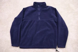 J Crew Sweater Mens Small Oarsman Vintage 1/4 Zip Pullover Fleece Blue USA - Picture 1 of 10