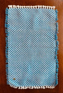 Pleasant Company American Girl Kirsten RARE 1980s Blue Woven Tischläufer/Tuch - Bild 1 von 2