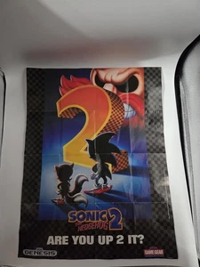 Original Sonic the Hedgehog 2 Sega Genesis Poster - Picture 1 of 4