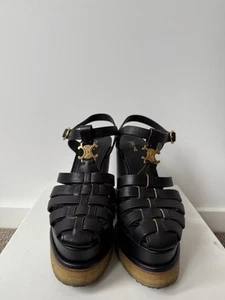 Celine Triomphe Wedge Sandals - Picture 1 of 11