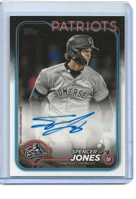 2024 Topps Pro Debut SPENCER JONES RC AUTO #PD-165 NY Yankees - Image 1 of 2
