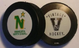 MINNESOTA NORTH STARS 1967 Logo NHL PUCK White Vintage back - #9L_very LAST1 - Picture 1 of 1