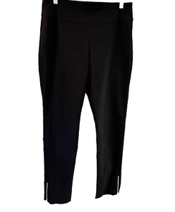 NWT Ritva Falla Lena Pant Womens Size 42 Black Zipper Ankles Pull-On Style - Picture 1 of 13