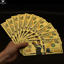 10pcs STAR WARS Gold Banknotes Rey Skywalker Collection Cards 100 Dollars Notes