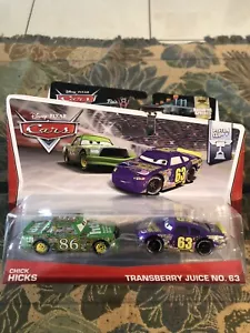 New Retired 2013 Disney Pixar Cars Piston Cup Chick Hicks & Transberry Juice 63 - Picture 1 of 4