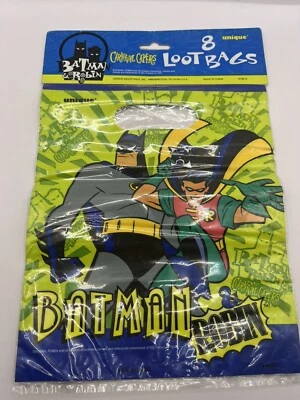 Batman & Robin Treat Sacks Goody Loot Bolsas de Fiesta de Cumpleaños De Colección 1997 8 unidades Foto 1 de 4