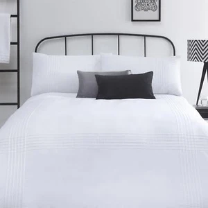Serene Amalfi Cotton Rich Polycotton Duvet Cover Set in White - Picture 1 of 5