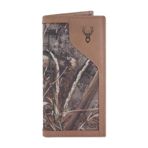 ZEP-PRO REALTREE Deer Buck Leather Embossed Roper Checkbook Wallet - Picture 1 of 4