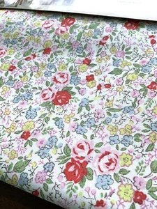 Laura Ashley Shower Curtain Fabric Petite Fleur Floral Roses Farmhouse Cottage - Picture 1 of 6