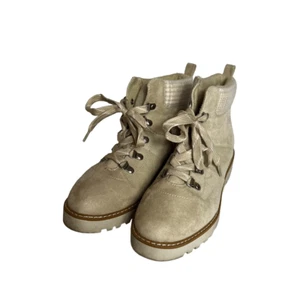 Sonoma Boots Women’s Size 7 Med Cream Brown Plaid Outdoor Hiker Boots - Picture 1 of 9